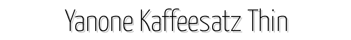 Yanone Kaffeesatz Thin font